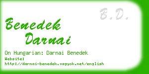 benedek darnai business card